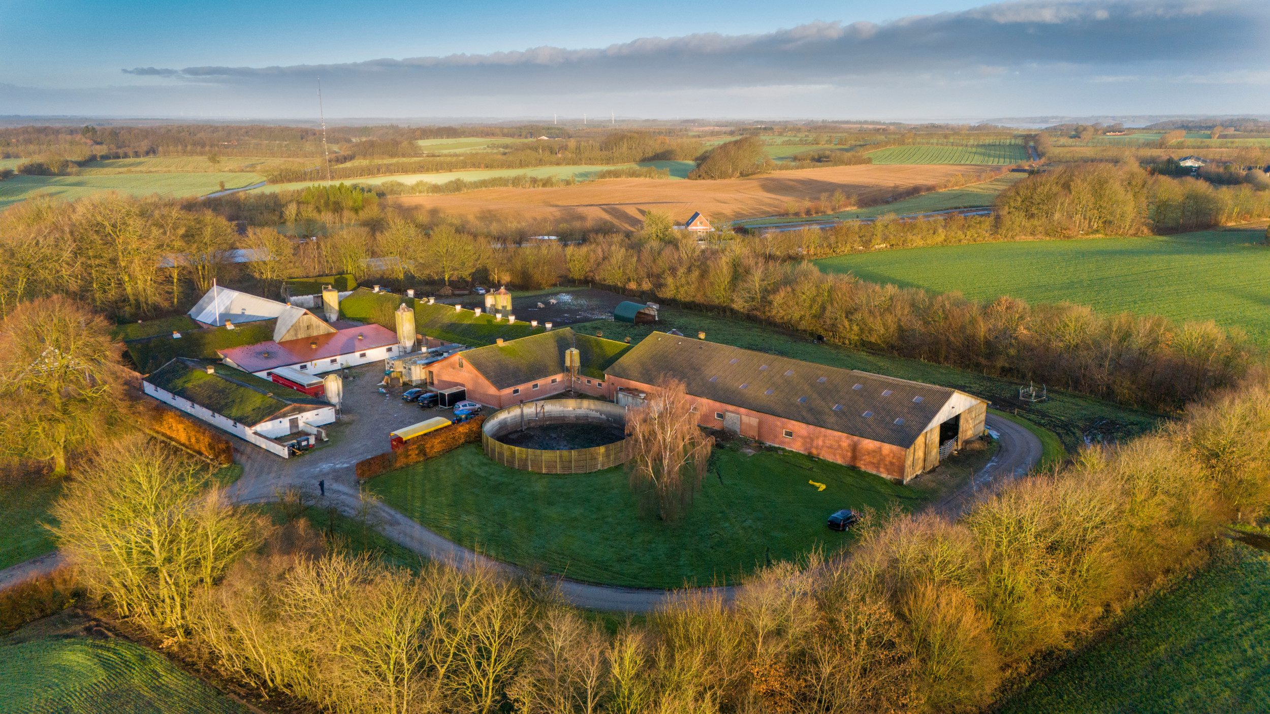 Aerial picture of Nørregaard Farm. Photo: Mark Pasveer